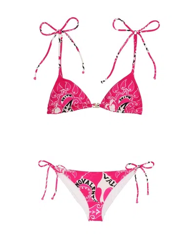 VALENTINO VALENTINO	ARCHIVE MANIFESTO ALL-OVER PRINTED BIKINI SET