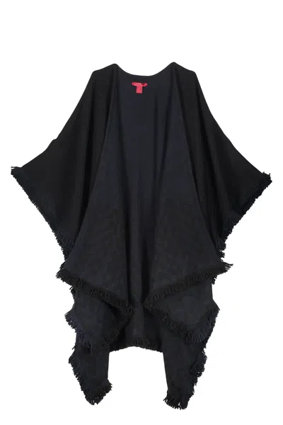 Valentino Asymmetrical Cape, Elegant And Comfortable. In Black