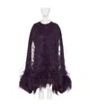 Valentino Feather-detailing Cape In Black