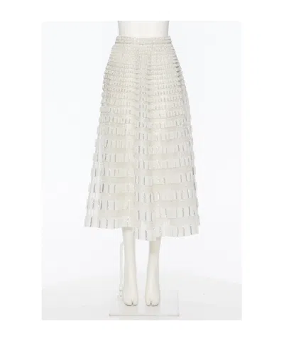 Valentino Asymmetrical Skirt In White