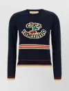Valentino Cotton Sweater Crew Neck Long Sleeves In Blue