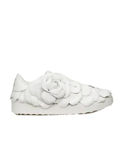 Valentino Garavani Atelier Leather Sneakers In White