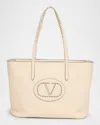 Valentino Avec Toi Rivet Vlogo Leather Tote Bag