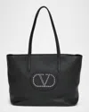 Valentino Garavani Avec Toi Rivet Vlogo Leather Tote Bag