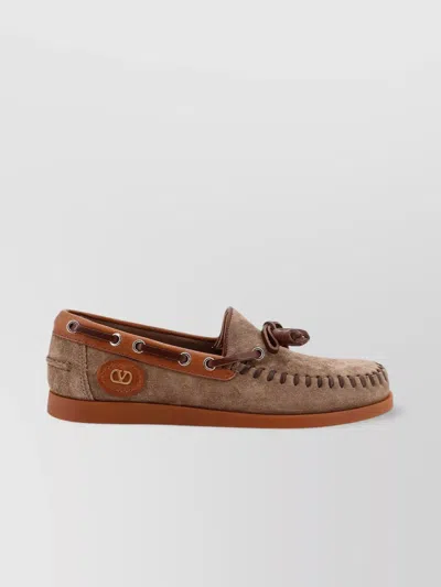 Valentino Garavani Avenue Palm Suede Loafers