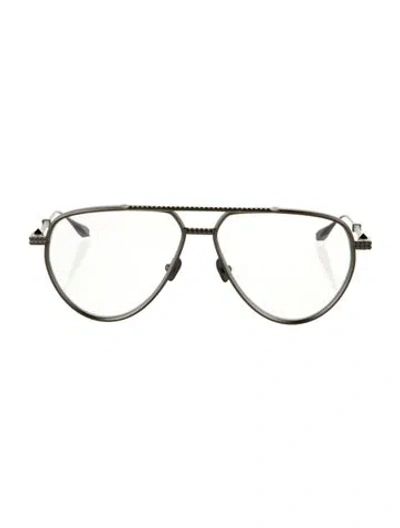 Pre-owned Valentino Garavani Aviator Eyeglasses In Gray