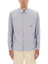 Valentino Striped Shirt With Embroidered Logo