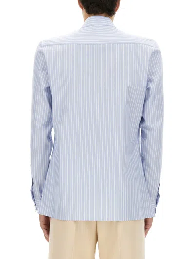 VALENTINO VALENTINO AZURE COTTON SHIRTS