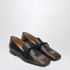 Valentino Babouchoes Vlogo Loafers In Leather In Black