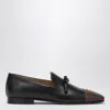 Valentino Two-tone Leather Loafers Tassel Detail In Black