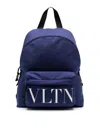 Valentino Logo-print Backpack In Azul