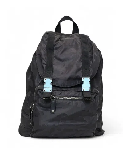 Valentino Garavani Valentino Backpack Camouflage Nylon Black