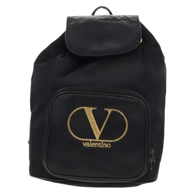 Pre-owned Valentino Garavani Backpack Nylon Nylon Backpack Bag () In Black