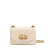 Valentino Leather Vlogo Signature Shoulder Bag In Neutral
