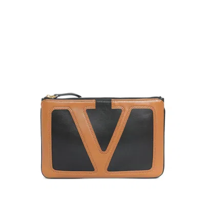 Valentino Garavani Viva Superstar Leather Envelope Clutch Bag In Multi