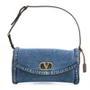 Valentino Garavani  Garavani Devain Small Denim Shoulder Bag Woman Denim Uni