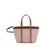Valentino Check-pattern Tote Bag In Pink