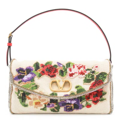 VALENTINO GARAVANI BAGS MULTICOLOR-NATURALE/ROUGE