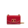 Valentino Garavani Vain Vlogo Leather Shoulder Bag In Red