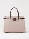 Valentino Medium Magnetic Buckle Shoulder Bag In Beige