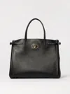 Valentino Logo-plaque Tote Bag In Black
