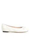 Valentino Nappa Leather Ballerinas Scarpe Basse White In White