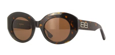 Pre-owned Valentino Balenciaga Bb0235s Havana/brown (002) Sunglasses