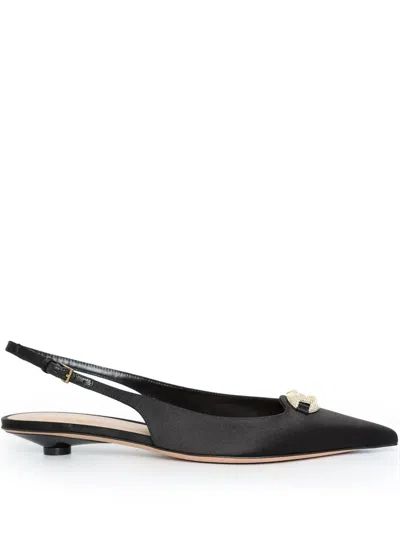 Valentino Garavani Valentino Vlogo Signature Slingback Pumps In Nero