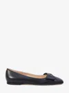 Valentino Women Black Leather Ballet Flats, 7.5 Luxury Ballet Flats For Women Darveys In Black