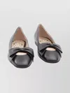 Valentino Ballerina Flats With Round Toe And Bow In Black