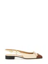 Valentino Slingback Ballet Flats With Adjustable Strap In Multi