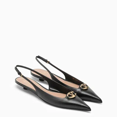 Valentino Garavani Ballerina Slingback Vlogo The Bold Edition Black