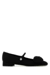 Valentino Satin Bow Mary Jane Ballerina Flats