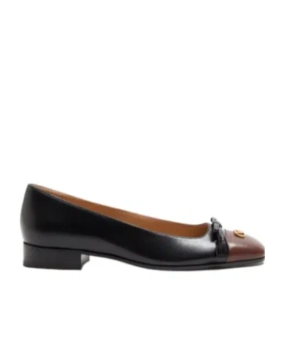 Valentino Garavani Ballerina Valet Du Roi In Capretto 25mm In Black