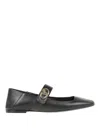 Valentino Vlogo Mary Jane Leather Ballerina Flat In Black