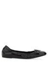 Valentino Vlogo Signature Ruched Slip-on Ballerina In Black