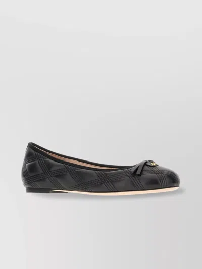 Valentino Garavani Ballerinas Nappa Leather Round Toe In Black