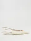 Valentino Slingback Vlogo Ballerina In Weiss