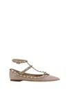 Valentino Lace-up Shoes With Ankle Strap And Studded Detailing
