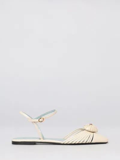 Valentino Garavani Royal Leather Ballerinas In White