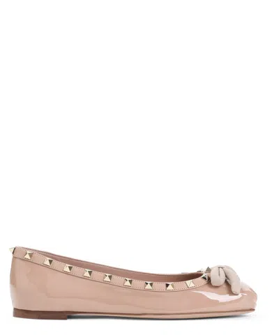 Valentino Garavani Valentino Glossy Finish Flats With Decorative Bow In Multicolor