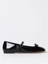 Valentino Butterfly Flat Ballet Shoes In Schwarz