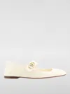 Valentino Vlogo Locker Mary-jane Ballet Flats In Ivory
