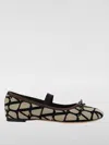 Valentino Ballerinas With Iconographic Motif And Bow Detailing In Black