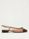 Valentino Valet Du Roi Leather Slingback Ballerina Flat In Nude