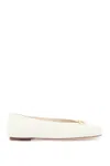 Valentino Garavani Vlogo Medallion Calfskin Ballerina Flats In White