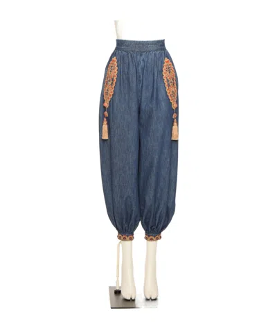 VALENTINO VALENTINO TASSEL DETAILED PANTS