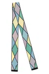 Valentino Geometric Pattern Lightweight Rectangular Scarf In Multi