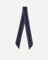 Valentino Garavani Cherryfic Bandeaux Scarf In Silk Women In Blue