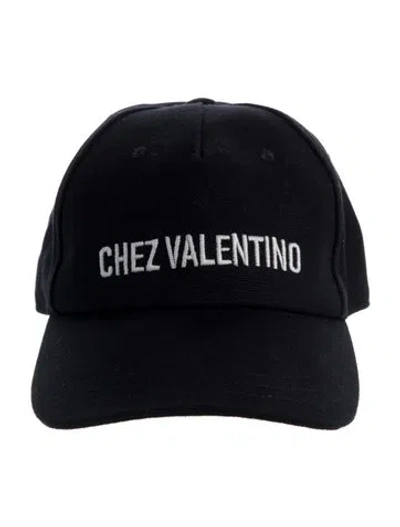 Pre-owned Valentino Garavani Baseball Cap In Black/white